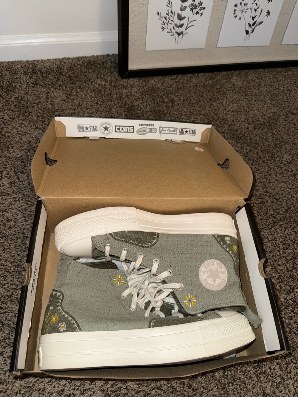 Converse Chuck Taylor All Star Lift Hi Floral Platform Sneakers